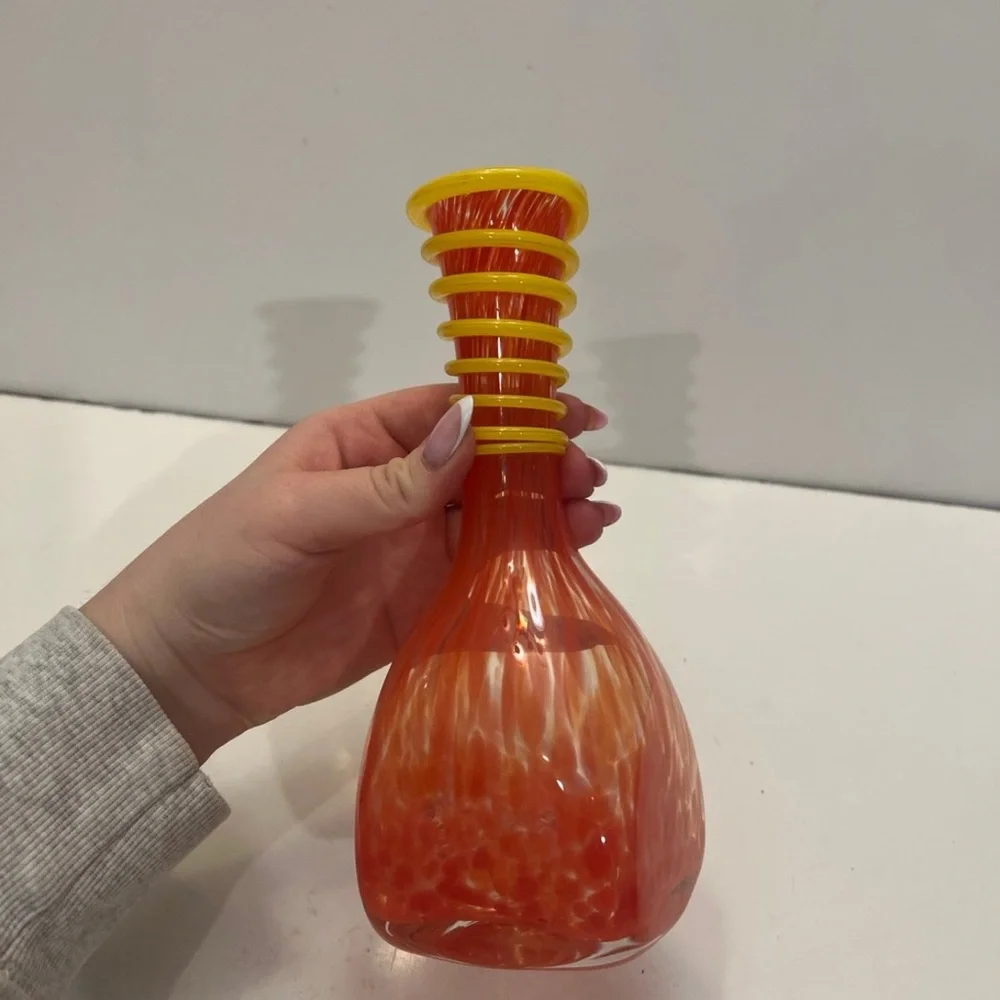Vase Sabina Rymanow Art Glass Sculptural Vase 3-D Spiral Vintage Collectible